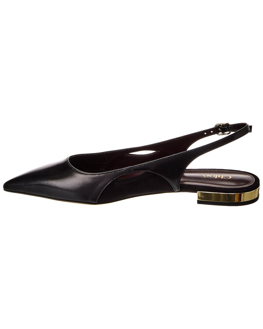 Chloé Saada Leather & Suede Slingback Flat