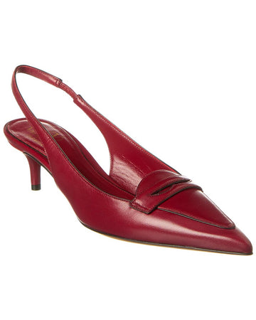 Valentino Capretto 50 Bicolor Leather Loafer Slingback Pump