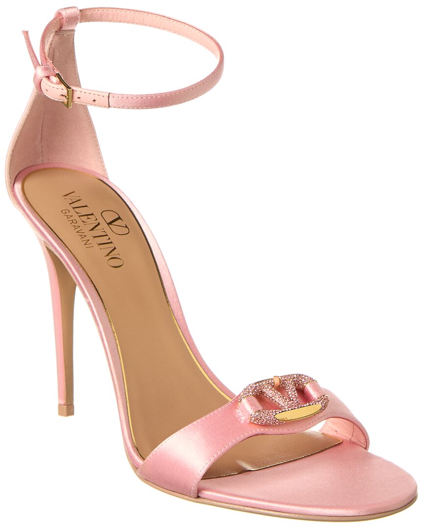 Valentino Vlogo Signature 100 Satin Sandal