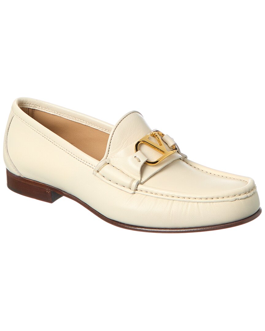 Valentino Vlogo Leather Loafer