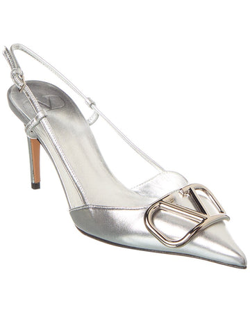 Valentino Vlogo 80 Leather Slingback Pump