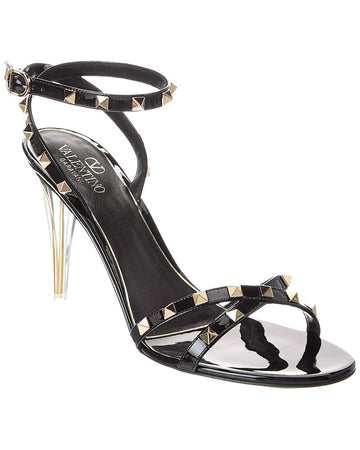 Valentino Rockstud 90 Patent Sandal