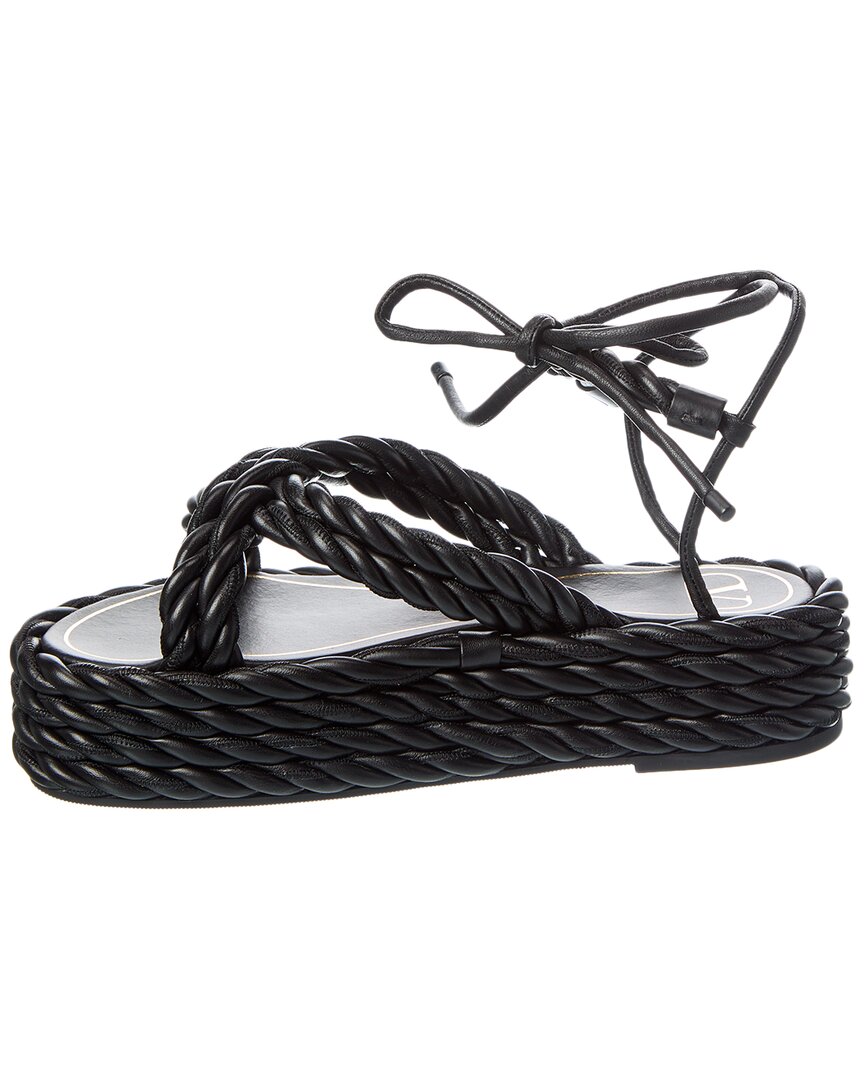 Valentino 50 Leather Platform Sandal
