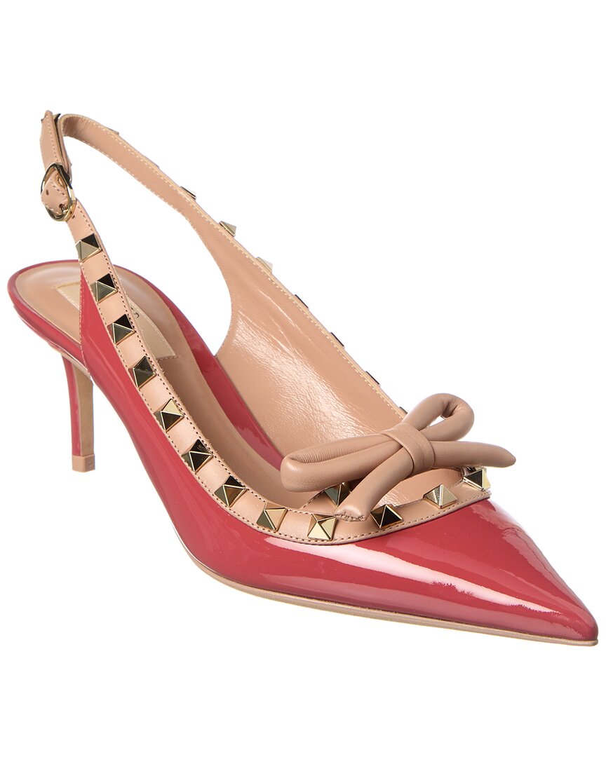 Valentino Rockstud 60 Patent Slingback Pump