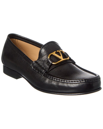 Valentino Vlogo Signature Leather Loafer