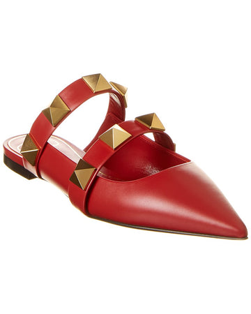 Valentino Roman Stud Leather Flat