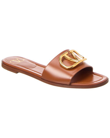 Valentino Vlogo Signature Leather Sandal