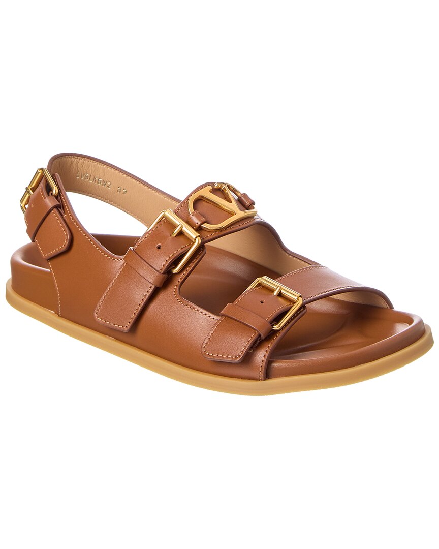 Valentino Vlogo Leather Sandal