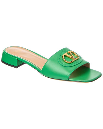 Valentino Vlogo Signature Leather Sandal