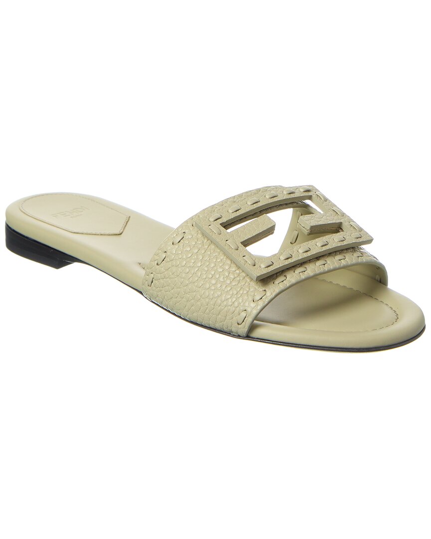 Fendi Ff Baguette Leather Sandal