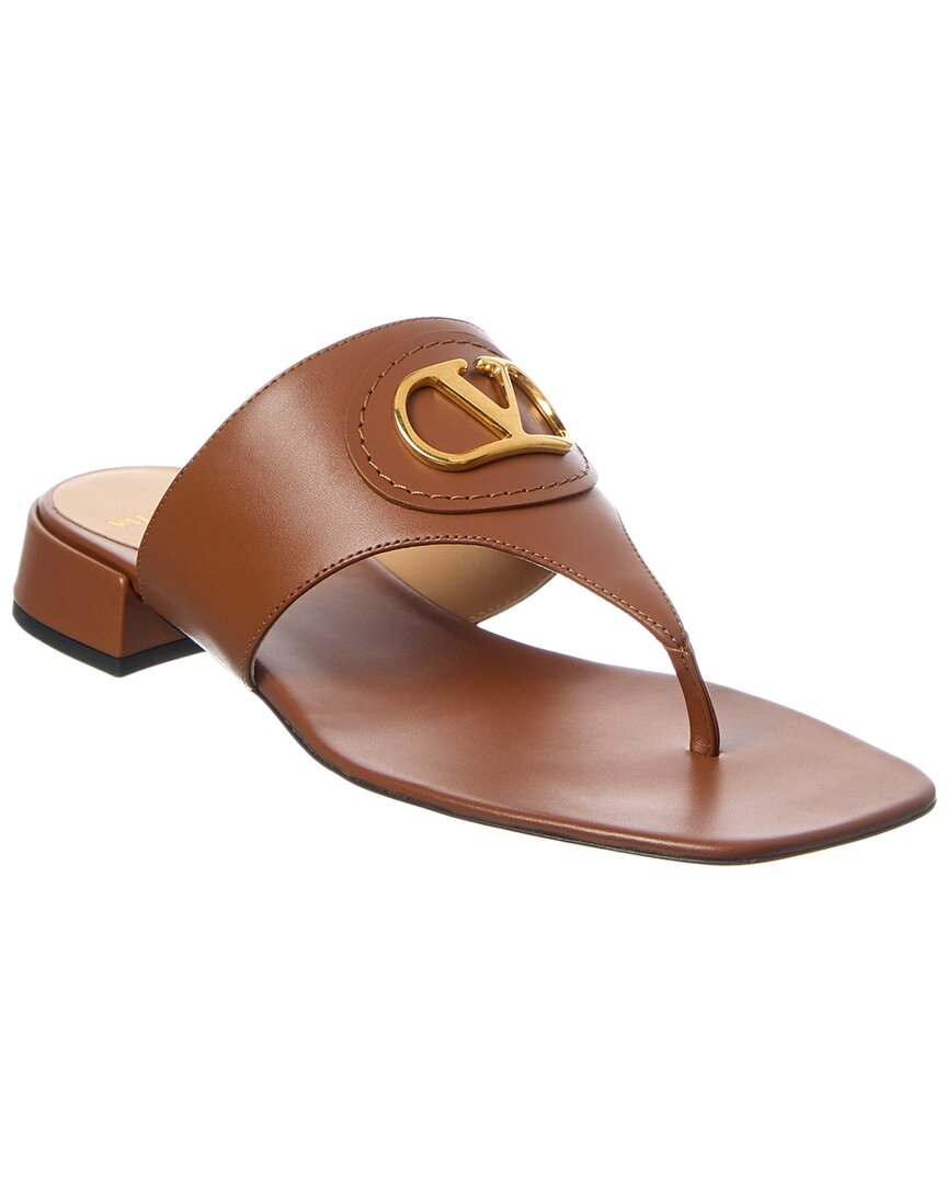 Valentino Vlogo Signature Leather Sandal