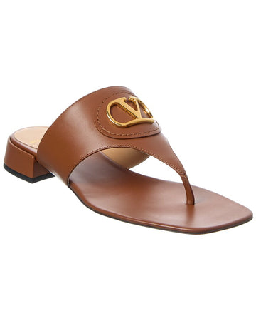 Valentino Vlogo Signature Leather Sandal