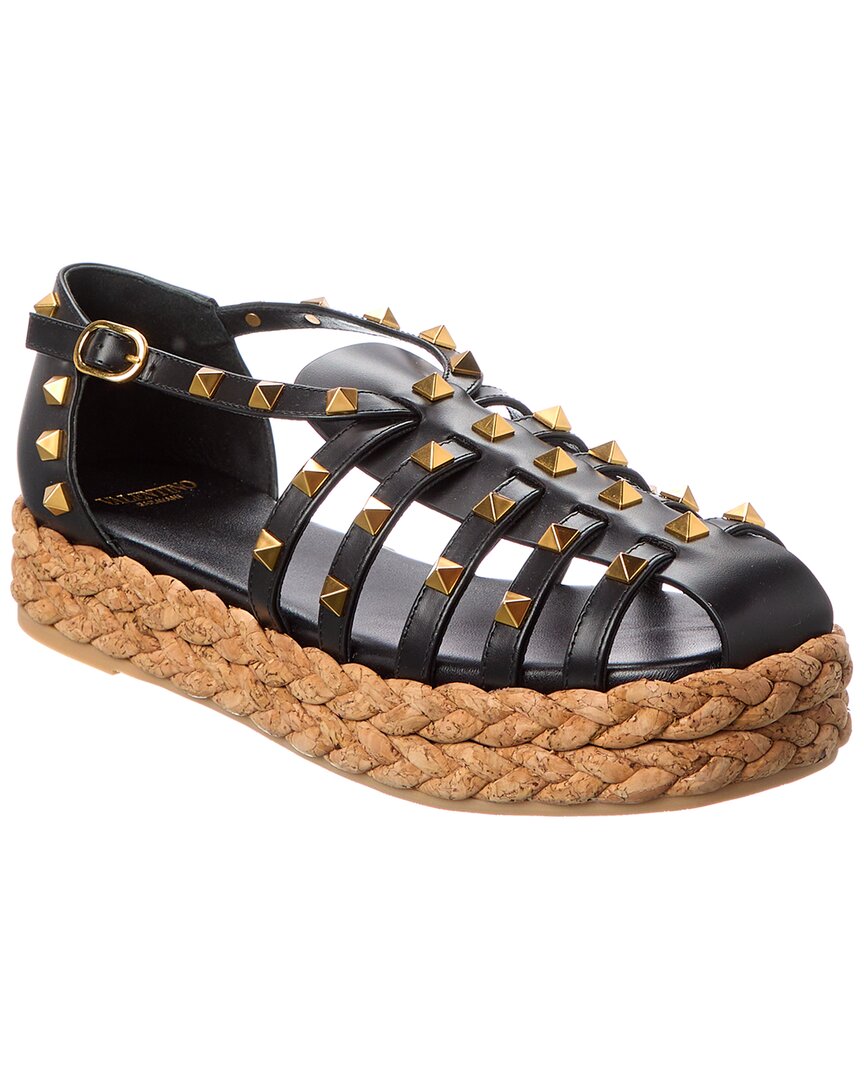 Valentino Rockstud 30 Leather Platform Sandal