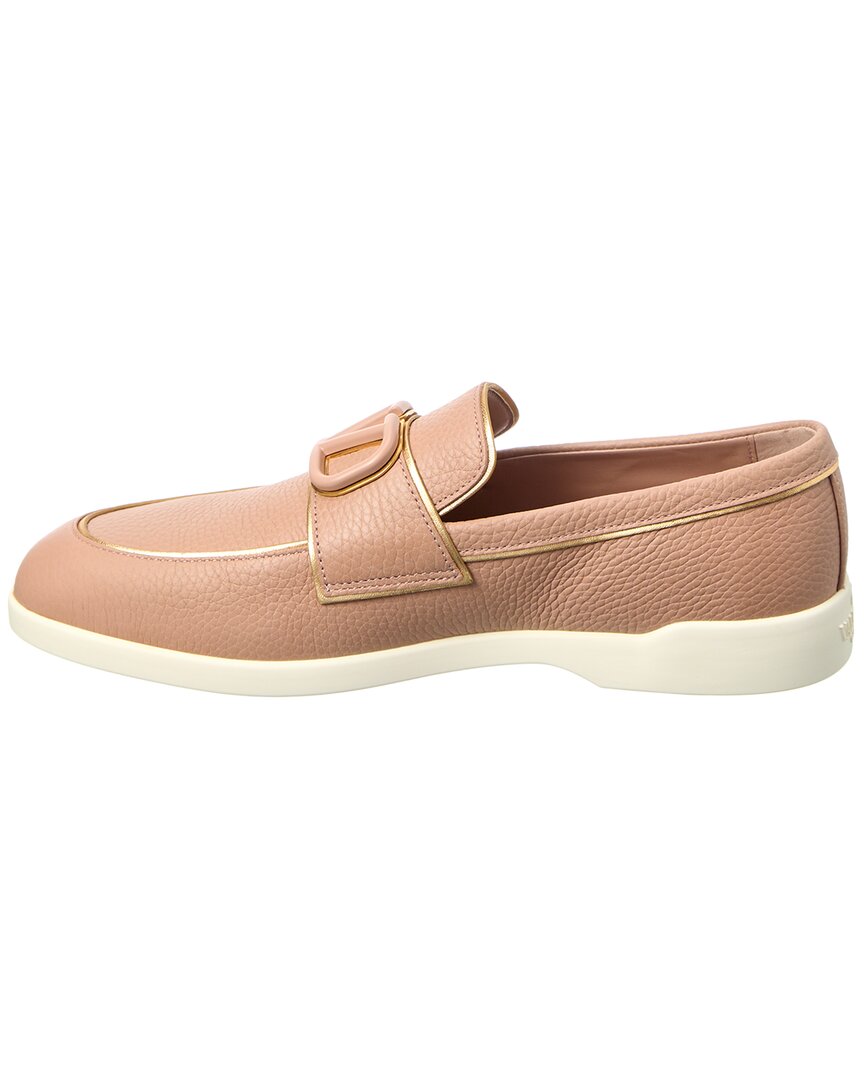 Valentino Vlogo Leather Loafer