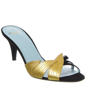 Valentino Foliefoliage 65 Suede Sandal