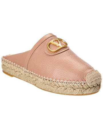 Valentino Vlogo Signature Grainy Leather Mule