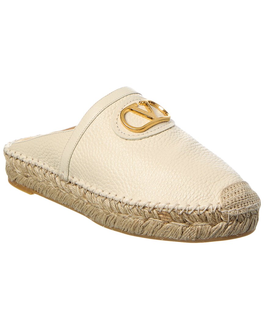 Valentino Vlogo Signature Grainy Leather Mule