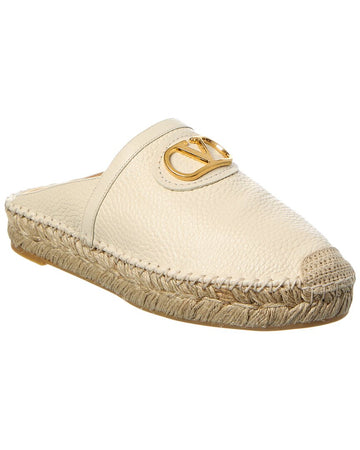Valentino Vlogo Signature Grainy Leather Mule