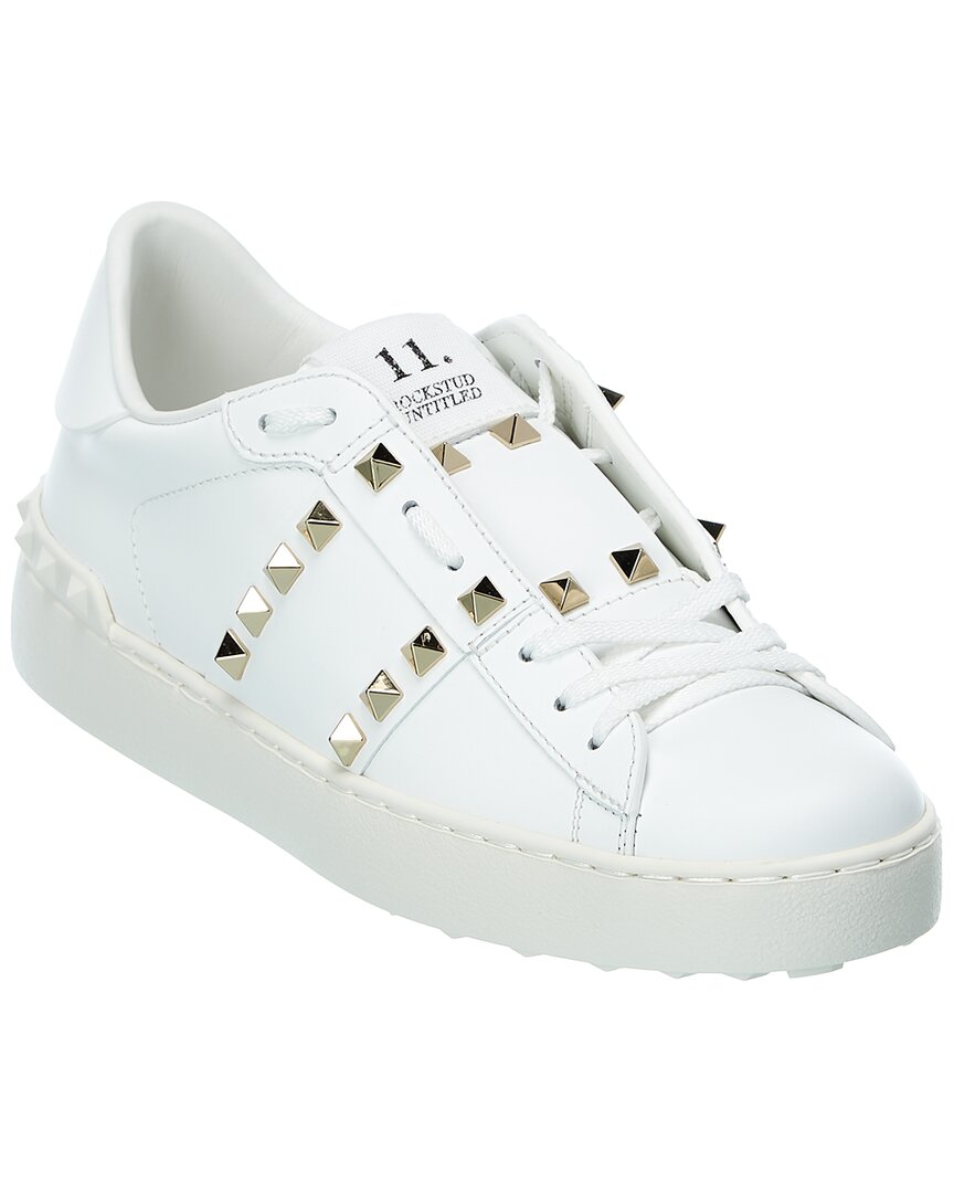 Valentino Rockstud Untitled Leather Sneaker