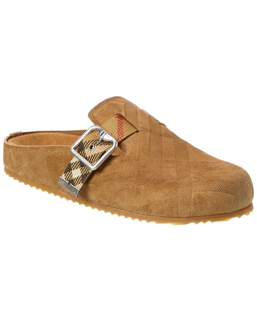 Burberry Check Urchin Suede Mule