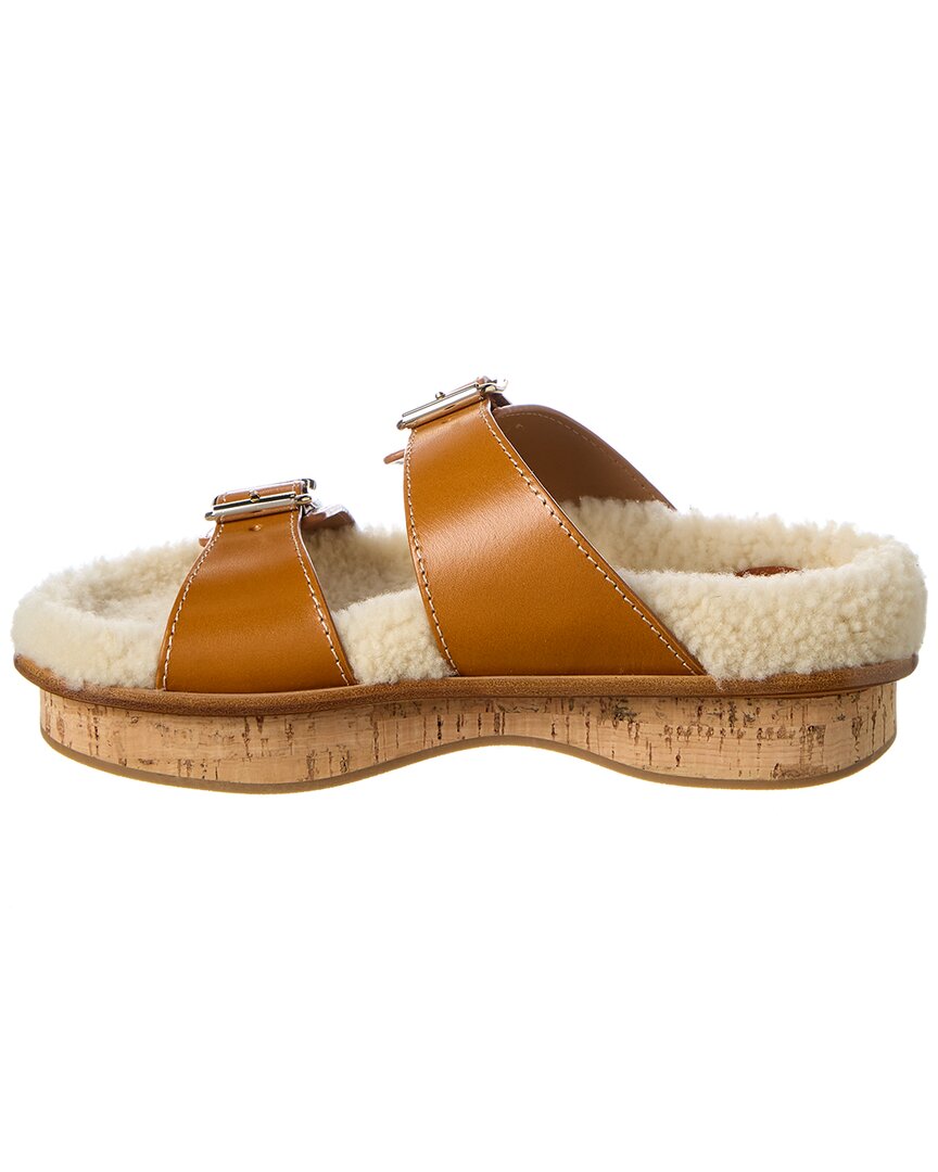 Chloé Marah Leather & Shearling Sandal
