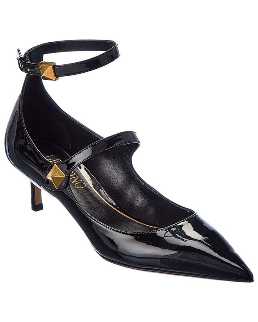 Valentino Roman Stud 50 Patent Pump