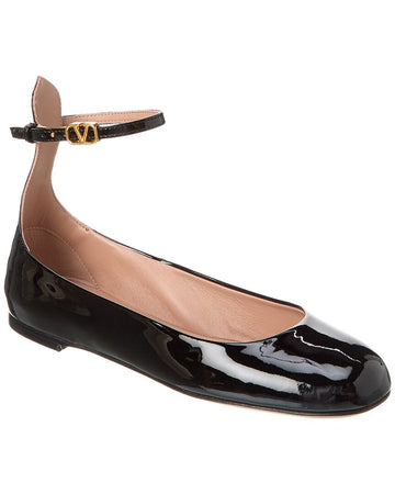 Valentino Tan Go Patent Flat