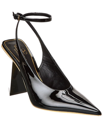 Valentino One Stud 100 Patent Slingback Pump