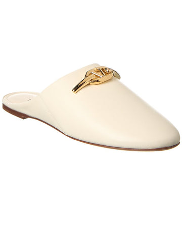 Valentino Vlogo Leather Slide