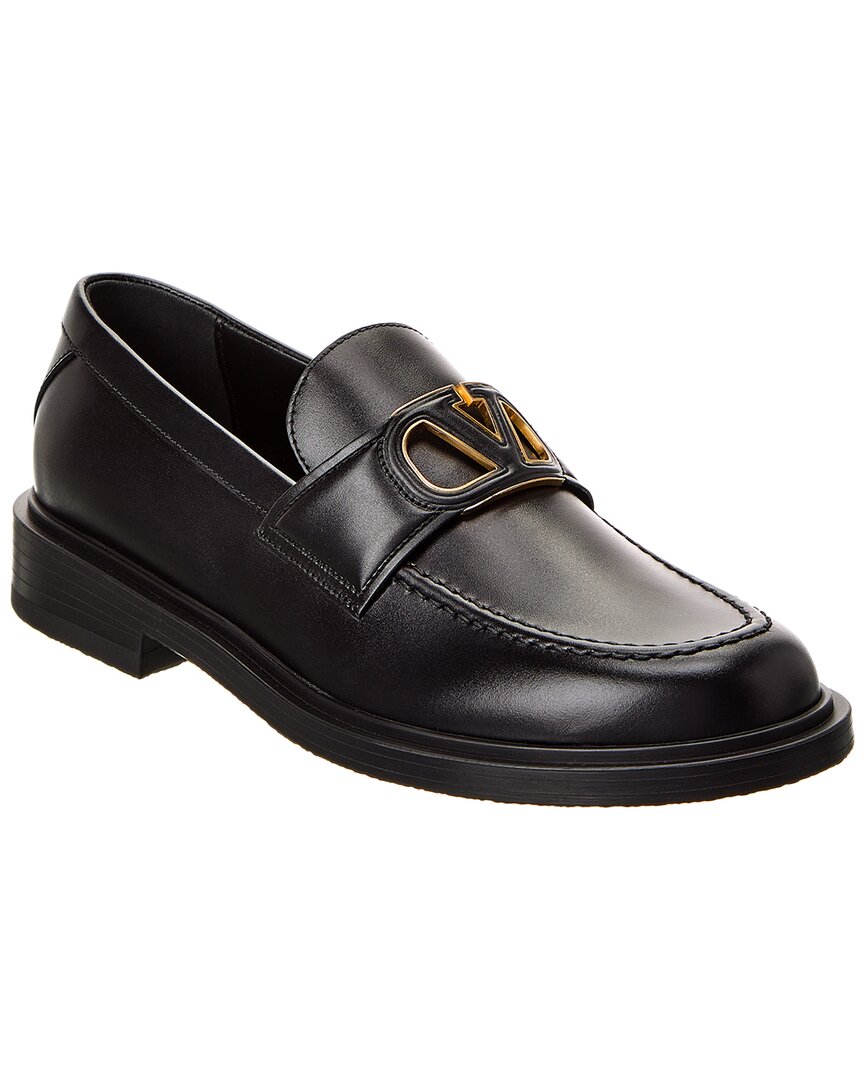 Valentino Vlogo Leather Loafer