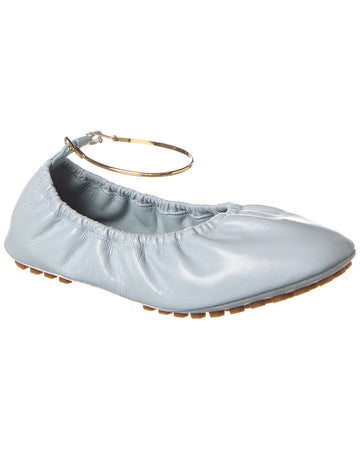 Fendi Filo Leather Ballerina Flat