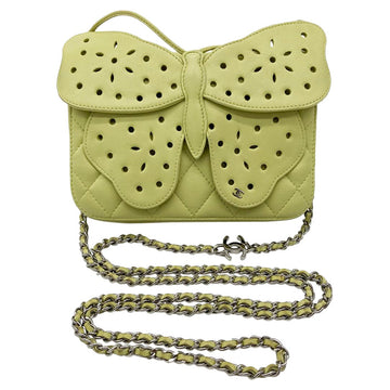 Top Quality Chanel Lime Green Butterfly Classic New Bag