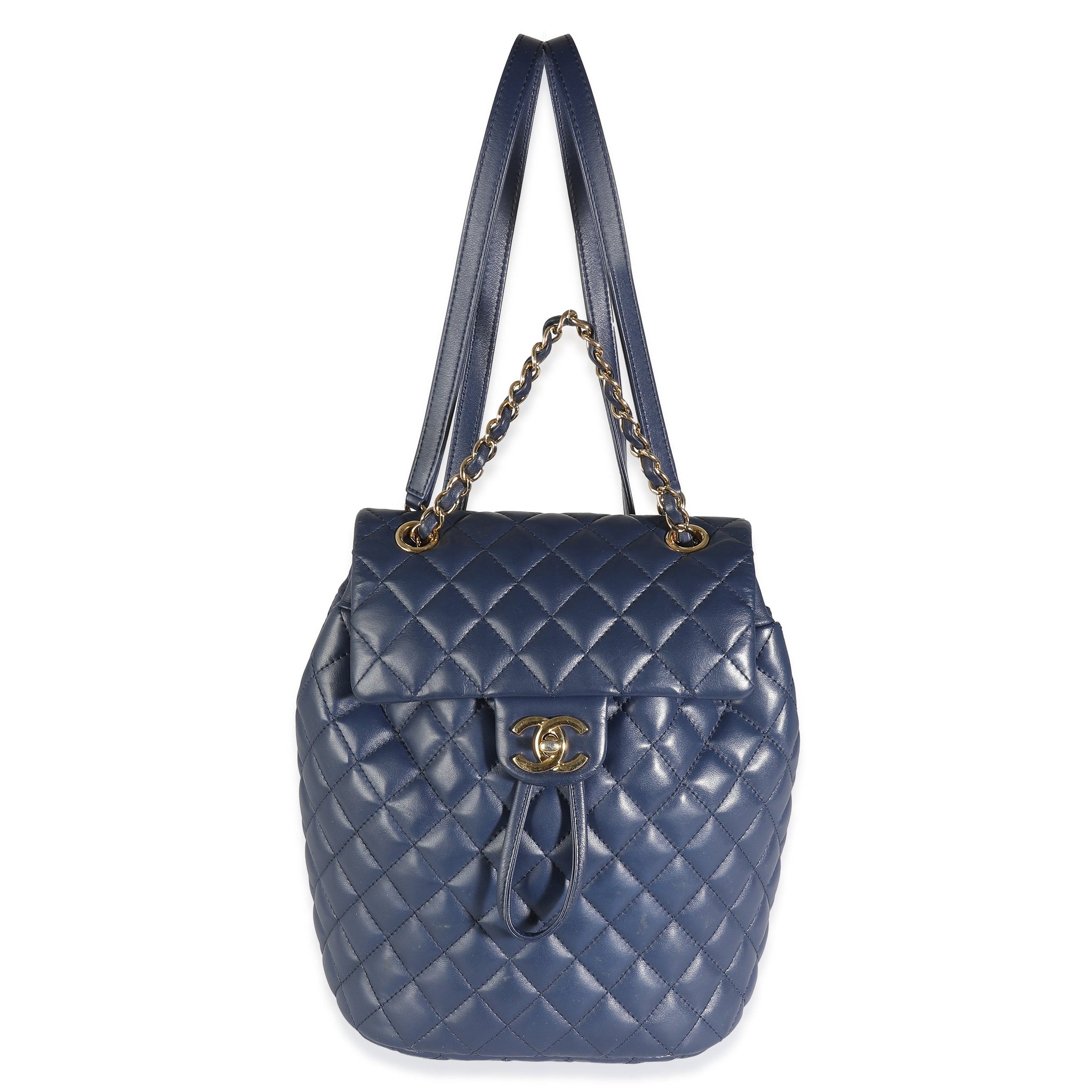 Top Quality Chanel Navy Quilted Lambskin Small Urban Spirit Backpack