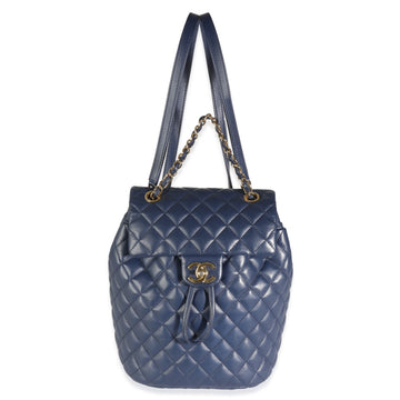 Top Quality Chanel Navy Quilted Lambskin Small Urban Spirit Backpack