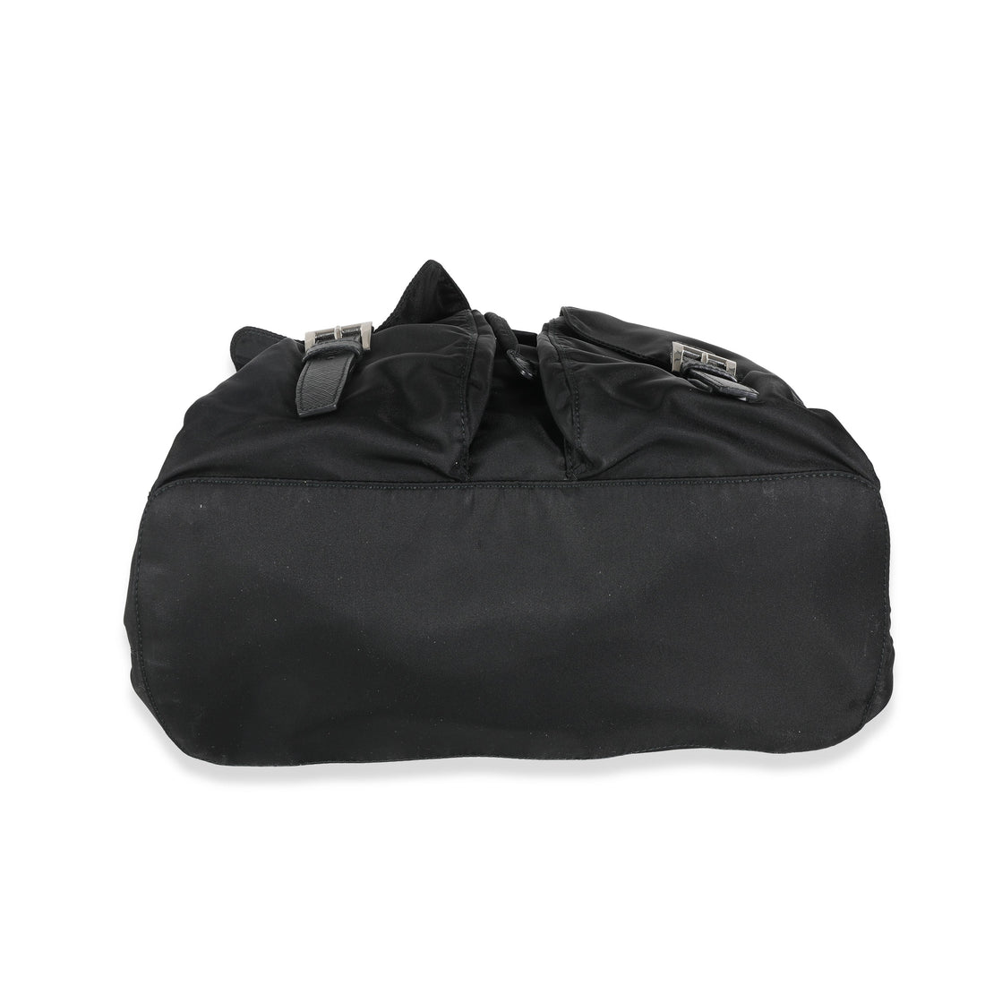 PRADA Black Tessuto Nylon Small Logo Backpack