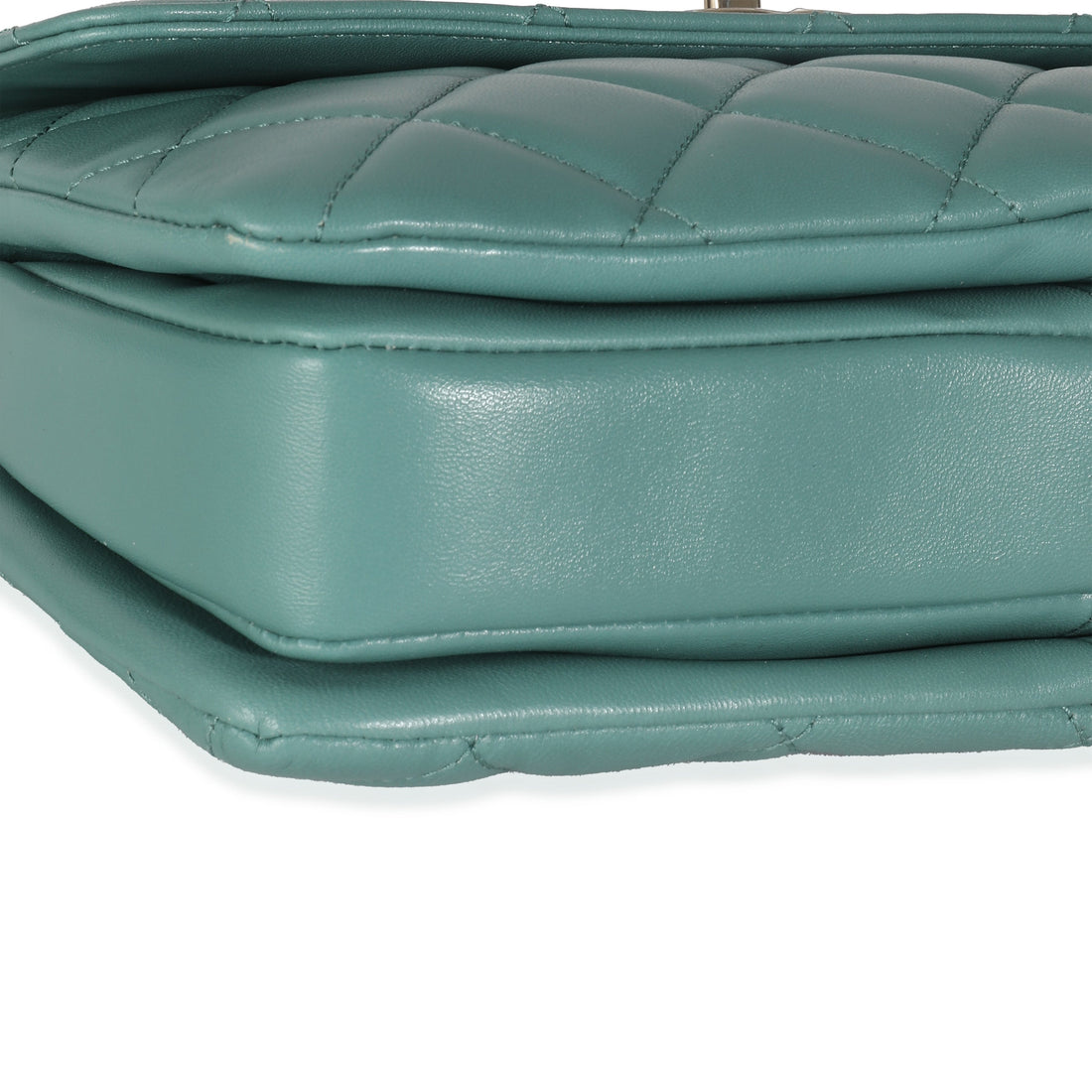 Top Quality Chanel Green Quilted Lambskin Small Trendy CC Dual Handle New Bag