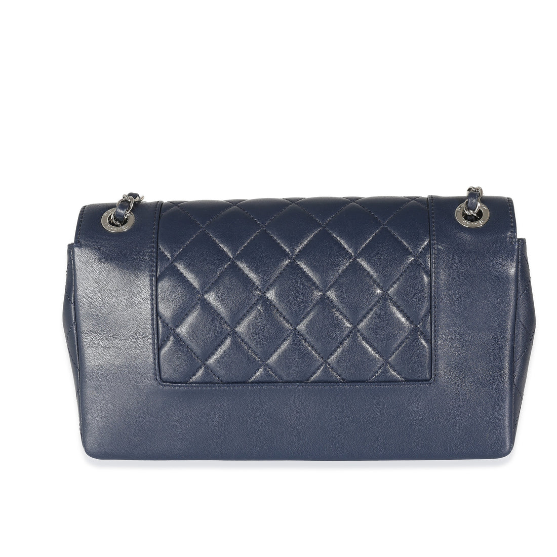Top Quality Chanel Navy Quilted Sheepskin Large Vintage Mademoiselle New Bag