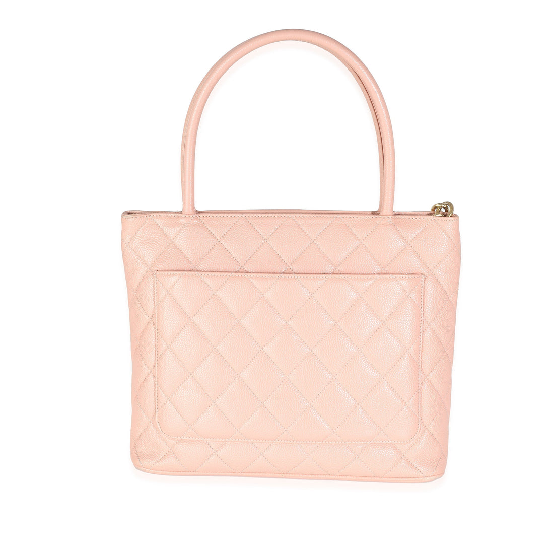 Top Quality Chanel Pink Quilted Caviar Medallion Tote