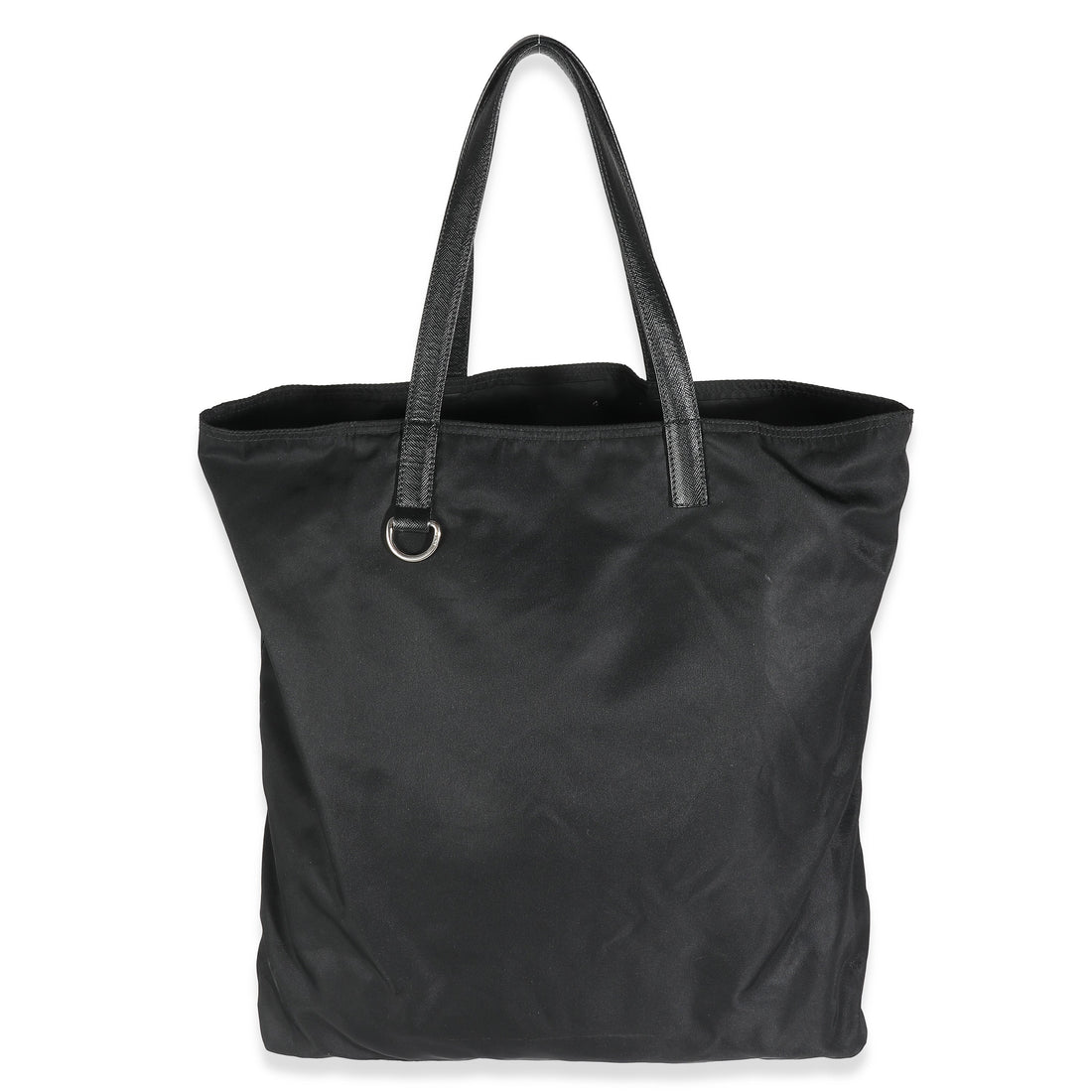 PRADA Black Nylon Logo Shopper Tote