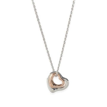 18k Rose Gold & Sterling Silver  Elsa Peretti Open Heart Pendant