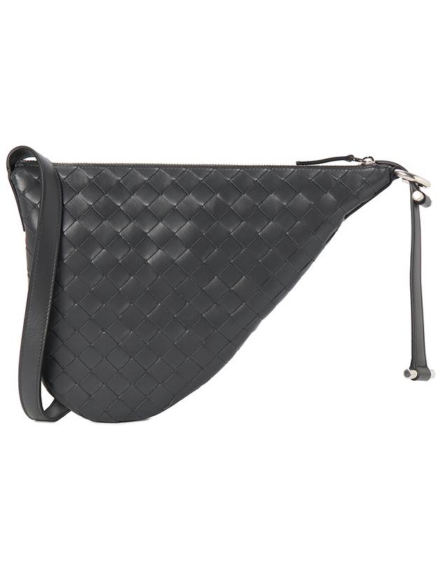 Bottega Veneta Intrecciato Small Bergul Cross Bag Grey