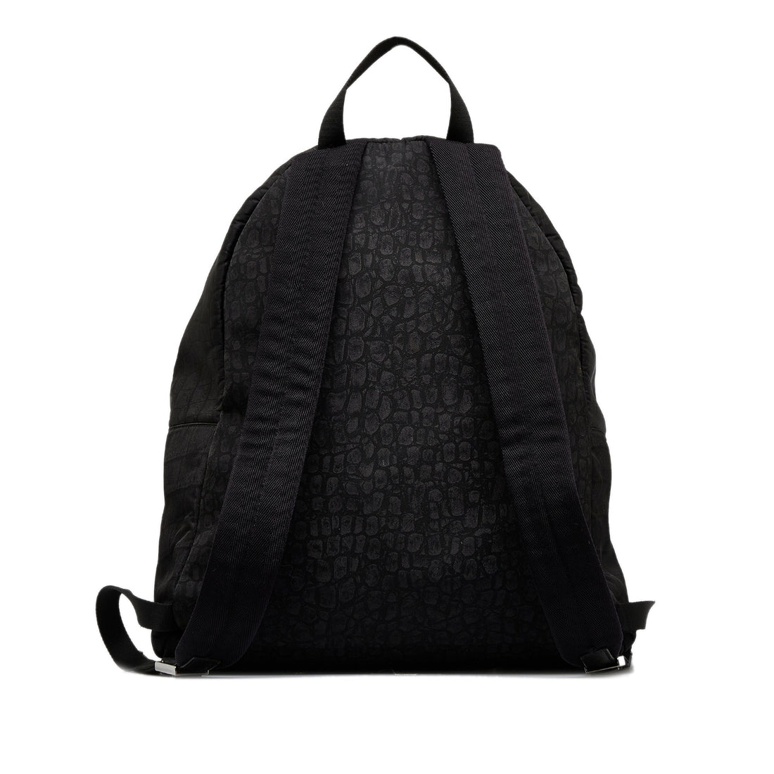 FENDI Croc Embossed Nylon Backpack