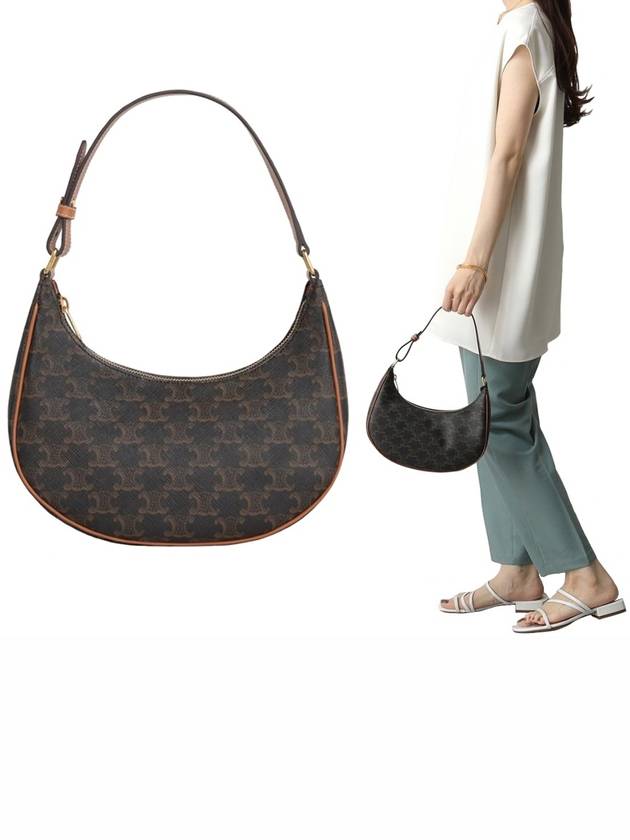 CELINE Triomphe Medium Ava Shoulder Bag Tan