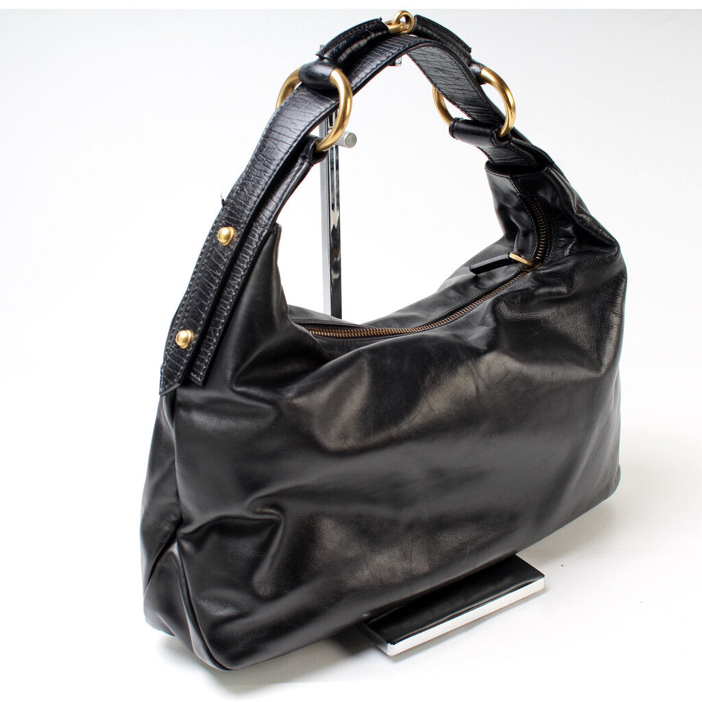 115867 Horsebit Leather Hobo