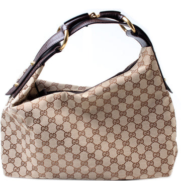 115867 Horsebit GG Canvas Hobo