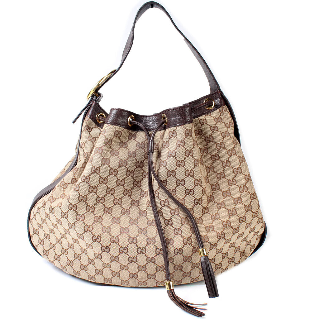 223951 Drawstring Canvas Hobo