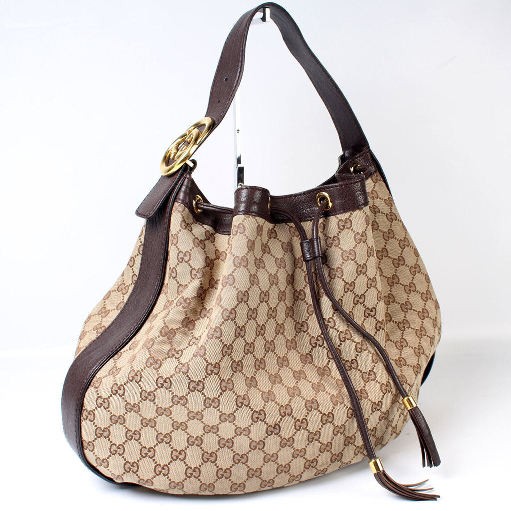 223951 Drawstring Canvas Hobo