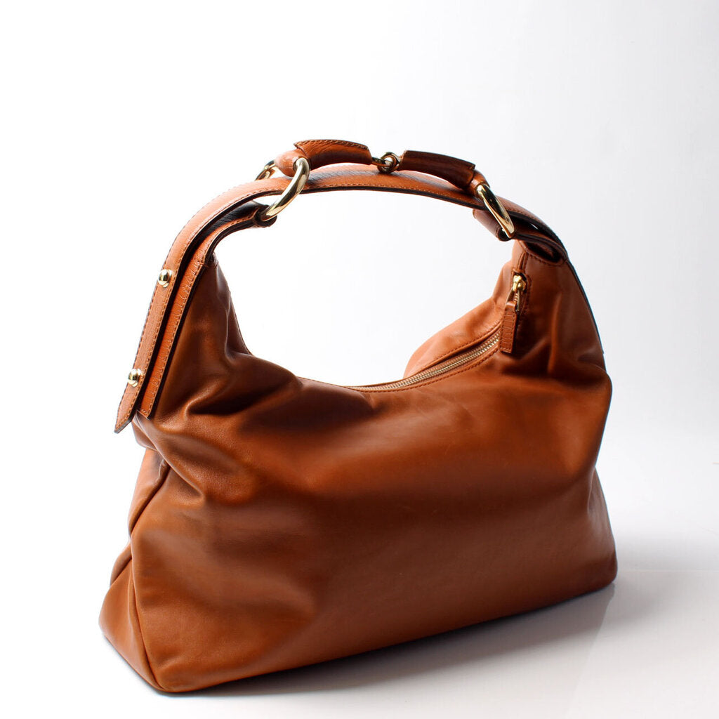 115867 Horsebit Leather Hobo