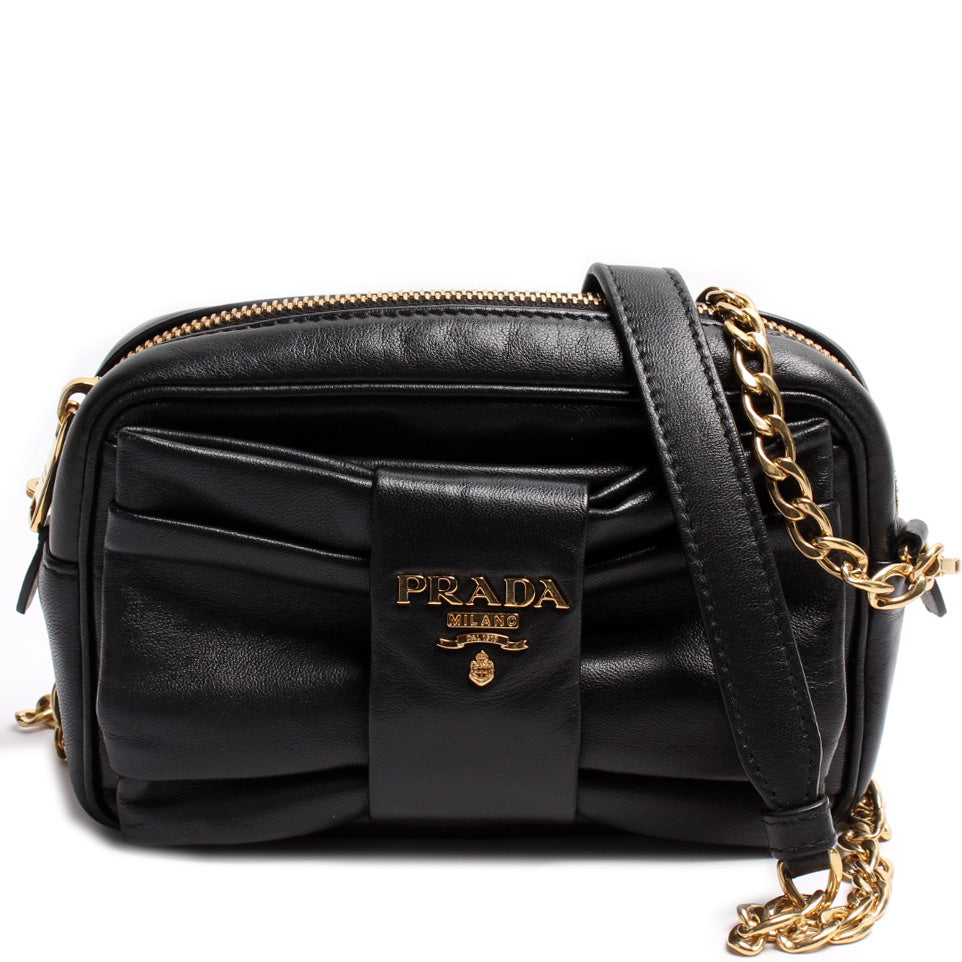 Prada Nappa Bow Crossbody Clutch