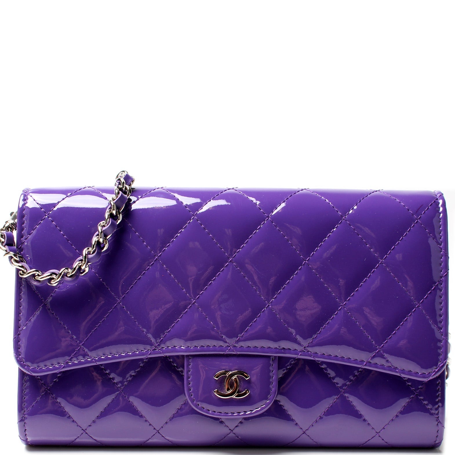 Chanel Classic Clutch W/ Chain Patent 21M